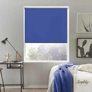 rèm cuốn màu xanh