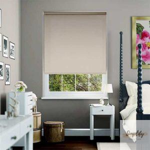 Rèm cuốn cách nhiệt màu kem