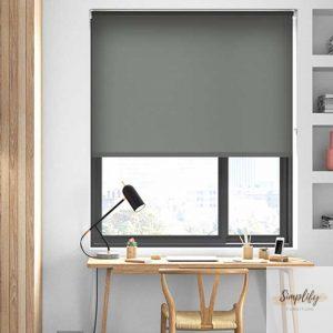 Rèm cuốn phòng làm việc màu xám