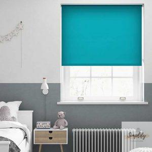 Rèm cuốn màu xanh mẫu mới